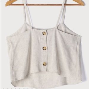 Lulu’s Living for Sunshine Beige Button Back Cami Top - XS